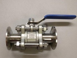 3/4" bore 1.5" Triclamp 3 piece ball valve